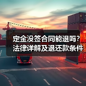 定金没签合同能退吗？法律详解及退还款条件（图1）