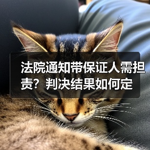 法院通知带保证人需担责？判决结果如何定（图4）