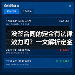 没签合同的定金有法律效力吗？一文解析定金合同法律效力（图1）