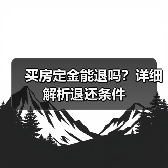 买房定金能退吗?详细解析退还条件(图2) 买房定金能退吗?详细解析退还条件(图2)