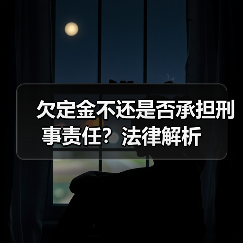 欠定金不还是否承担刑事责任?法律解析(图1) 欠定金不还是否承担刑事责任?法律解析(图1)