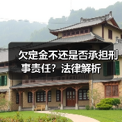 欠定金不还是否承担刑事责任?法律解析(图4) 欠定金不还是否承担刑事责任?法律解析(图4)