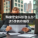 购房定金纠纷怎么办？这5步教你维权（图4）