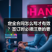 定金合同怎么写才有效?签订时必须注意的要点解析(图1) 定金合同怎么写才有效?签订时必须注意的要点解析(图1)