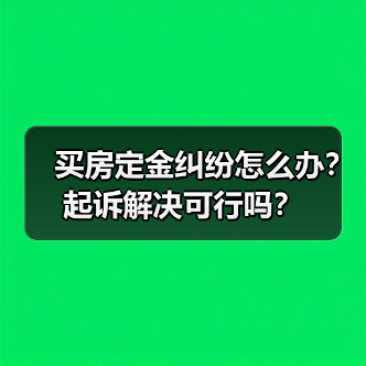 买房定金纠纷怎么办?起诉解决可行吗?(图3) 买房定金纠纷怎么办?起诉解决可行吗?(图3)