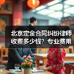 北京定金合同纠纷律师收费多少钱？专业费用标准解析（图1）