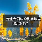 定金合同纠纷到底该去哪儿起诉?(图2) 定金合同纠纷到底该去哪儿起诉?(图2)