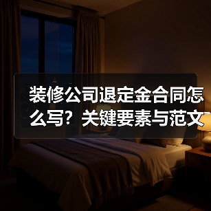 装修公司退定金合同怎么写?关键要素与范文解析(图4) 装修公司退定金合同怎么写?关键要素与范文解析(图4)