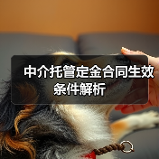 中介托管定金合同生效条件解析(图4) 中介托管定金合同生效条件解析(图4)