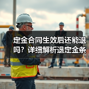 定金合同生效后还能退吗?详细解析退定金条件(图3) 定金合同生效后还能退吗?详细解析退定金条件(图3)