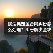 民法典定金合同纠纷怎么处理?纠纷解决全攻略(图1) 民法典定金合同纠纷怎么处理?纠纷解决全攻略(图1)