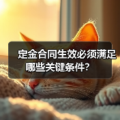 定金合同生效必须满足哪些关键条件?(图2) 定金合同生效必须满足哪些关键条件?(图2)