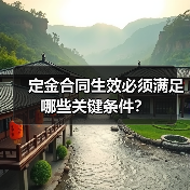 定金合同生效必须满足哪些关键条件?(图4) 定金合同生效必须满足哪些关键条件?(图4)