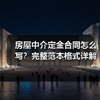 房屋中介定金合同怎么写?完整范本格式详解(图1) 房屋中介定金合同怎么写?完整范本格式详解(图1)