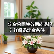 定金合同生效后能退吗?详解退定金条件(图2) 定金合同生效后能退吗?详解退定金条件(图2)
