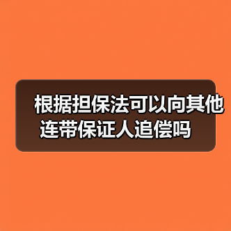 根据担保法可以向其他连带保证人追偿吗（图3）