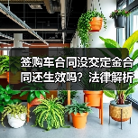 签购车合同没交定金合同还生效吗？法律解析（图3）