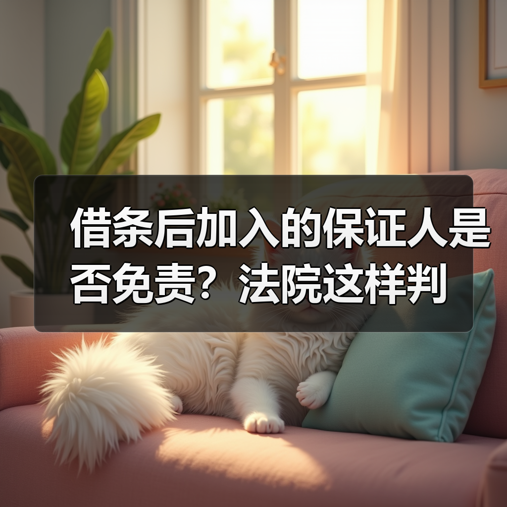 借条后加入的保证人是否免责？法院这样判（图2）