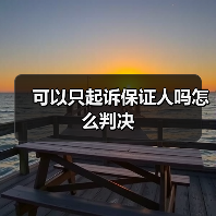 可以只起诉保证人吗怎么判决（图4）