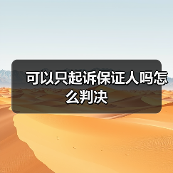 可以只起诉保证人吗怎么判决（图2）