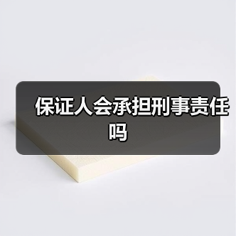 保证人会承担刑事责任吗（图3）