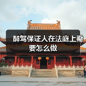 醉驾保证人在法庭上需要怎么做（图1）